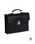 Black leather satchel Ref. 4023N