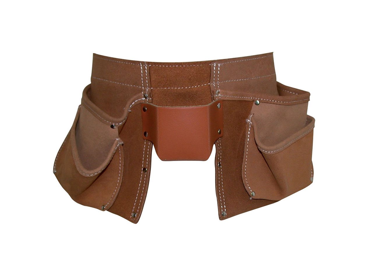 Ceinture porte-outils à double poche, cuir tanné à l'huile